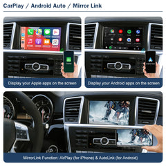 CarPlay sans fil Android Auto pour Mercedes Benz ML GL W166 X166 2012-2015, avec fonctions Mirror Link AirPlay Car Play 