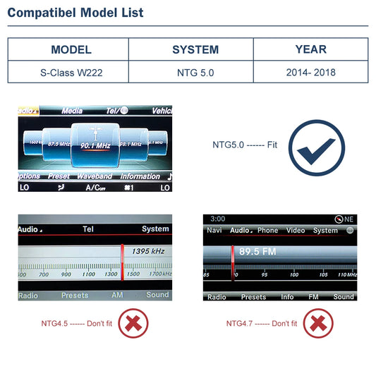 CarPlay sans fil pour Mercedes Benz Classe S W222 2014-2018, avec interface Android Auto Mirror Link AirPlay Car Play 