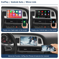 Wireless Android Auto Interface for Audi A6 / S6 / RS 6 2009-2018 With Apple CarPlay AirPlay Mirror Link Car Play Function