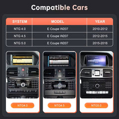 For Mercedes BenzE Coupe W207 2009-2016 NTG4.0/4.5/5.0 Linux Car Radio Multimedia Touch Screen Head Unit Wireless Apple CarPlay Android Auto