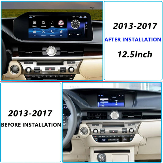 12.3inch Android 13 For Lexus ES 200 250 300H 350 2012-2018 Car Radio Multimedia Video Player Wireless CarPlay & Android Auto