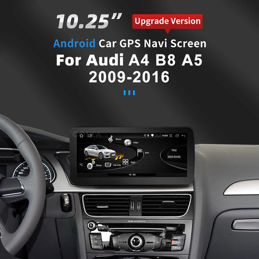 Carputech For Audi A4 B8 A5 2009-2017 Android 13 System Car Screen Player GPS Navi Multimedia Stereo 8+128GB RAM WIFI Google Carplay