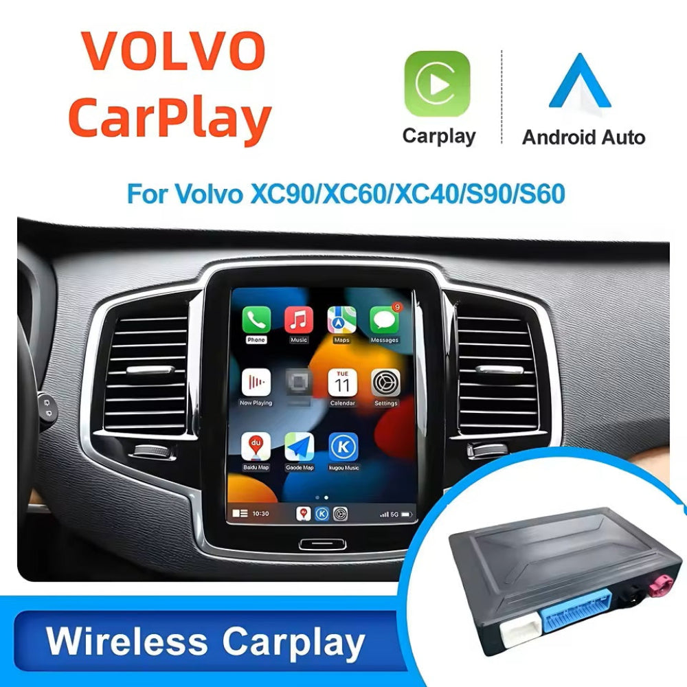 Wireless Carplay Module For Volvo XC90/XC60/XC40/S90/S60/V90/V60 Carplay AI Upgrade Adapter Android Auto Bluetooth Rear Camera Mirror Link