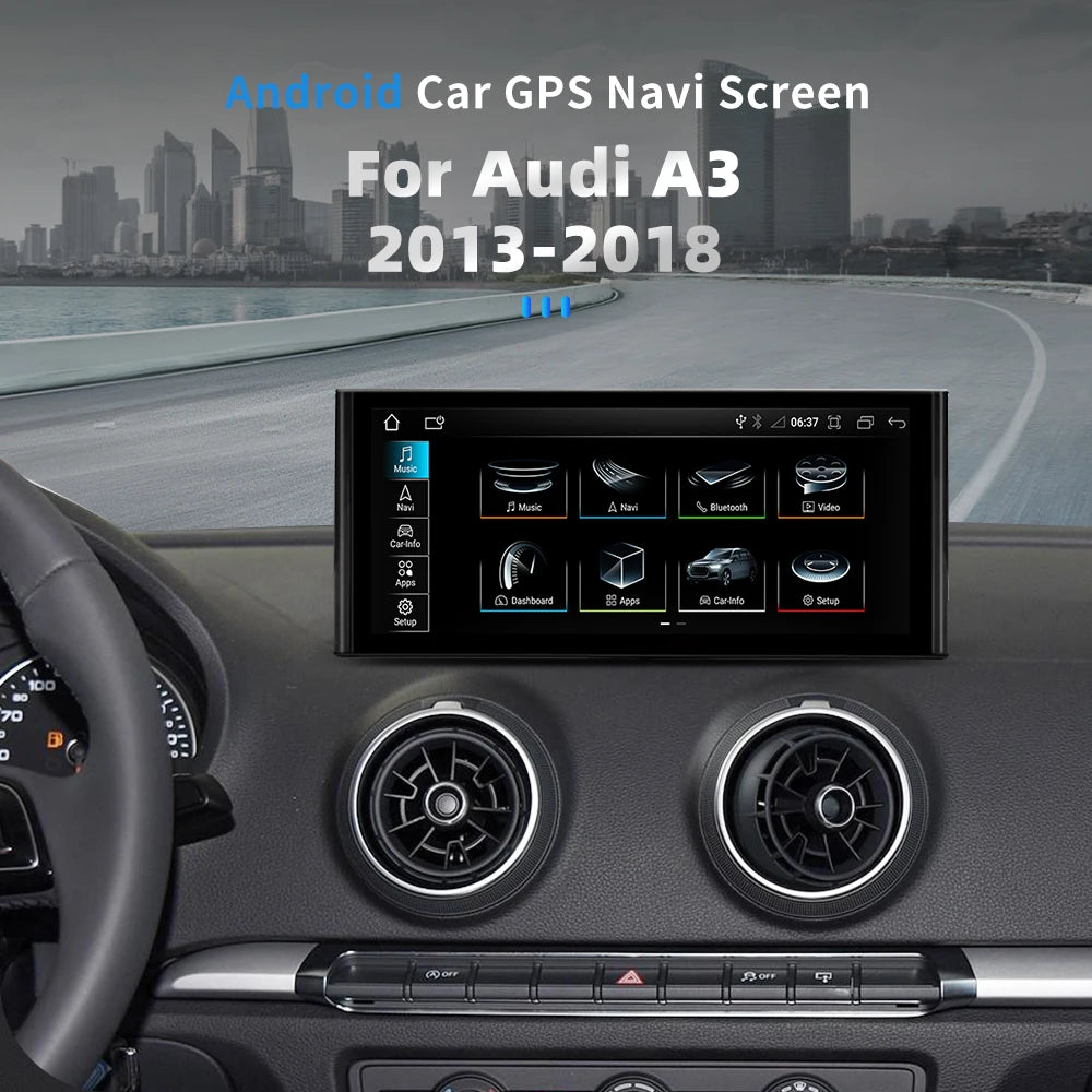 12,3 Zoll 8-Core-Android13-System Autoradio für Audi A3/S3/RS3 WIFI SIM 8 + 128 GB RAM BT IPS Touchscreen GPS Navi Carplay Auto-Multimedia-Player 