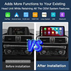 Wireless Apple Carplay and Android Auto 10.25 inch car suitable for BMW 3 series 4 series F30/F31/F32/F33/F34/F36 2012-2016 NBT system