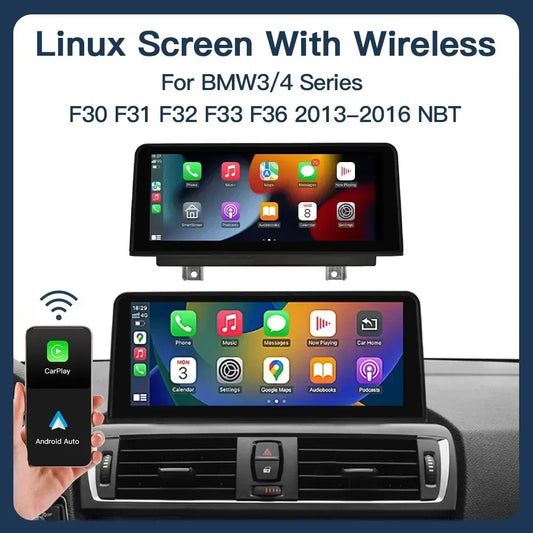 Wireless Apple Carplay and Android Auto 10.25 inch car suitable for BMW 3 series 4 series F30/F31/F32/F33/F34/F36 2012-2016 NBT system