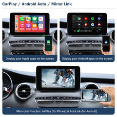 CarPlay sans fil pour Mercedes Benz Classe V W447 2014-2018 Vito Viano NTG5.0 avec lien d'interface Android Auto AirPlay Play