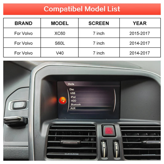 Wireless CarPlay For Volvo XC90 XC60 XC40 S90 S60 V90 V60 LCD screen Android Auto accessory Mirror Link AirPlay Car Play Functions