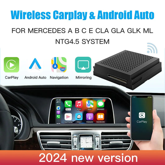 Carplay sans fil adapté à Mercedes Benz ABCE CLA GLA GLK ML Sprinter NTG4.5 Becker Module Android Auto Navigation 