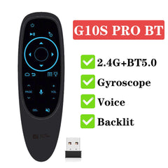 Carputech G10S PRO BT Air Mouse Télécommande vocale sans fil 2,4 G / Bluetooth 5.0 Gyroscope Contrôleur intelligent pour H96 Max T95 