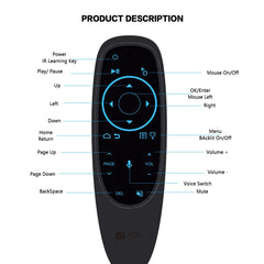 Carputech G10S PRO BT Air Mouse Télécommande vocale sans fil 2,4 G / Bluetooth 5.0 Gyroscope Contrôleur intelligent pour H96 Max T95 