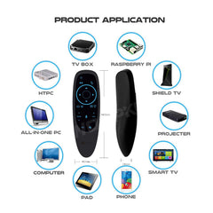 Carputech G10S PRO BT Air Mouse Télécommande vocale sans fil 2,4 G / Bluetooth 5.0 Gyroscope Contrôleur intelligent pour H96 Max T95 