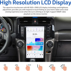 13.6" Qualcomm For Toyota 4Runner 2009-2020 Car Radio Stereo Carplay Upgrade Tesla Style Screen Android Auto GPS Navigation Multimedia Player