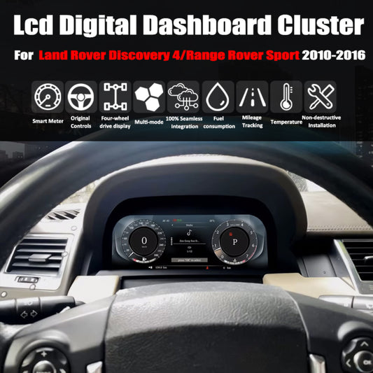 Pour Land Rover Discovery 4/Range Rover Sport 2010-2016 12,3" LCD Tableau de bord numérique Cluster Panneau de voiture Compteur de vitesse Cockpit virtuel 