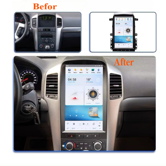 13.6" Qualcomm For Chevrolet Captiva 2008-2012 Car Radio Stereo Carplay Upgrade Tesla Style Screen Android Auto GPS Navigation Multimedia Player