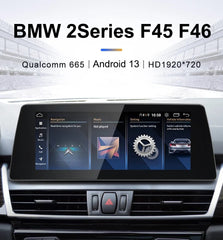 Pour BMW Série 2 F45 F46 NBT EVO ID6 ID8 Qualcomm Snapdragon665 Android 13 Sans Fil CarPlay AUTO Lecteurs Multimédia De Voiture GPS Navi 10.25 pouces HD Écran Tactile 