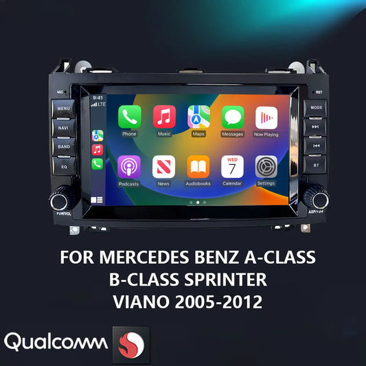 Pour Mercedes Benz Classe AB B200 W169 W245 Viano W639 Sprinter W906 Autoradio Multimédia Lecteur DVD CD Qualcomm Carplay 