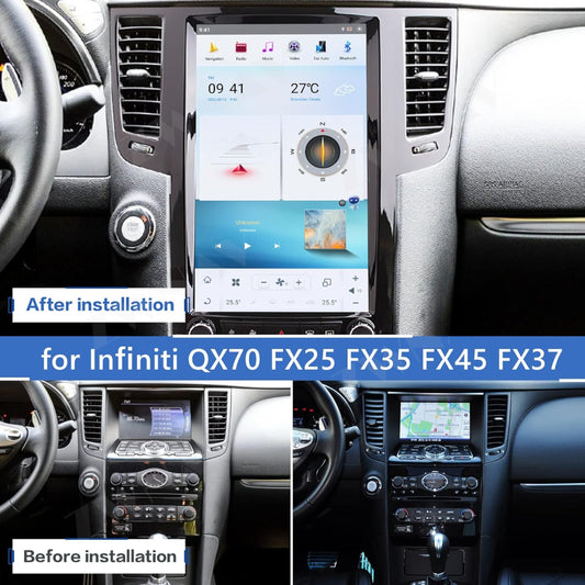 13.6" Qualcomm For Infiniti FX35 2009-2016 Car Radio Stereo Carplay Upgrade Tesla Style Screen Android Auto GPS Navigation Multimedia Player