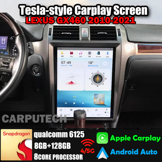 15" Qualcomm For LEXUS GX460 2010-2021 Car Radio Stereo Carplay Upgrade Tesla Style Screen Android Auto GPS Navigation Multimedia Player