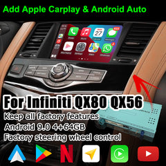 Apple Carplay Android Auto Upgrade Module box for Infiniti QX80 2012-2024 with GPS navigation