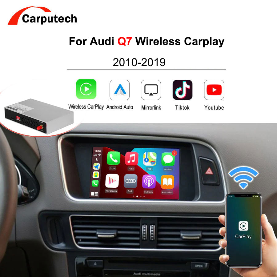 Wireless Android Auto Interface for Audi Q7 2010-2022 Support Mirrorlink Airplay Siri Carplay