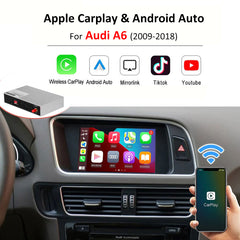 Wireless Android Auto Interface for Audi A6 / S6 / RS 6 2009-2018 With Apple CarPlay AirPlay Mirror Link Car Play Function