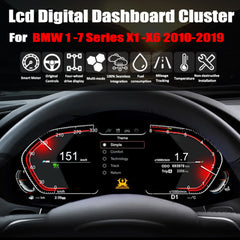 Tableau de bord numérique LCD pour BMW Série 1 2 3 4 5 6 7 X1 X2 X3 X4 X5 X6 GT 2010-2019 Panneau de voiture Compteur de vitesse Cockpit virtuel 