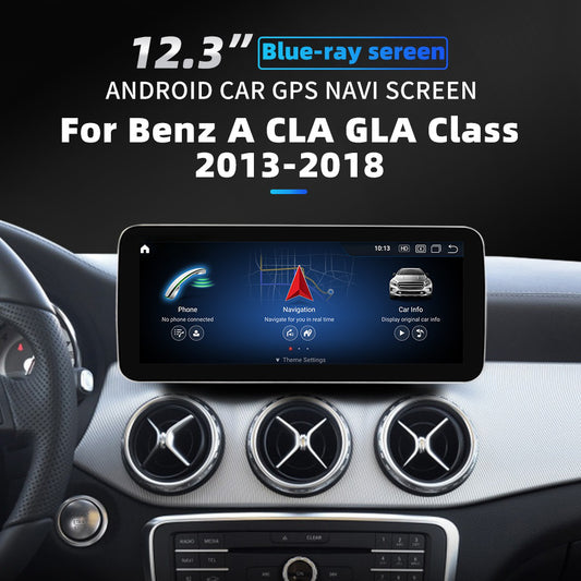 12,3 "Android Auto Multimedia-Player Für Mercedes A CLA GLA W176 C117 X156 WIFI SIM 8 Core 1920*720 Carplay GPS Navi Stereo Radio 