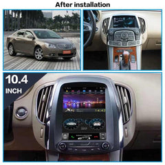 Autoradio 10,4" pour Buick LaCrosse 2009-2012, unité centrale stéréo Carplay, mise à niveau, écran de style Tesla, Android Auto, navigation GPS, lecteur multimédia