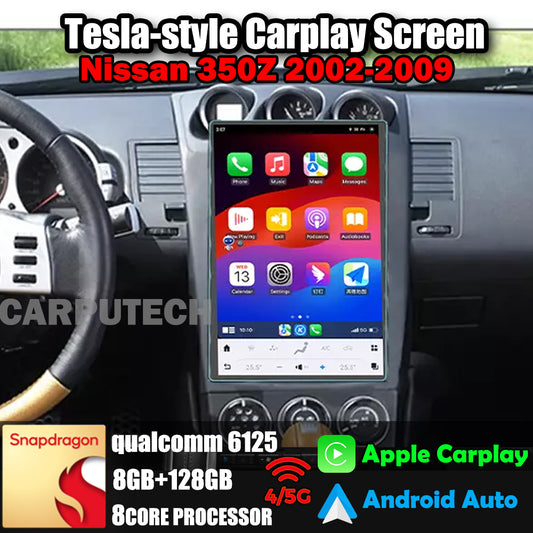 14.5" Qualcomm For Nissan 350Z 2002-2009 Car Radio Stereo Carplay Upgrade Tesla Style Screen Android Auto GPS Navigation Multimedia Player