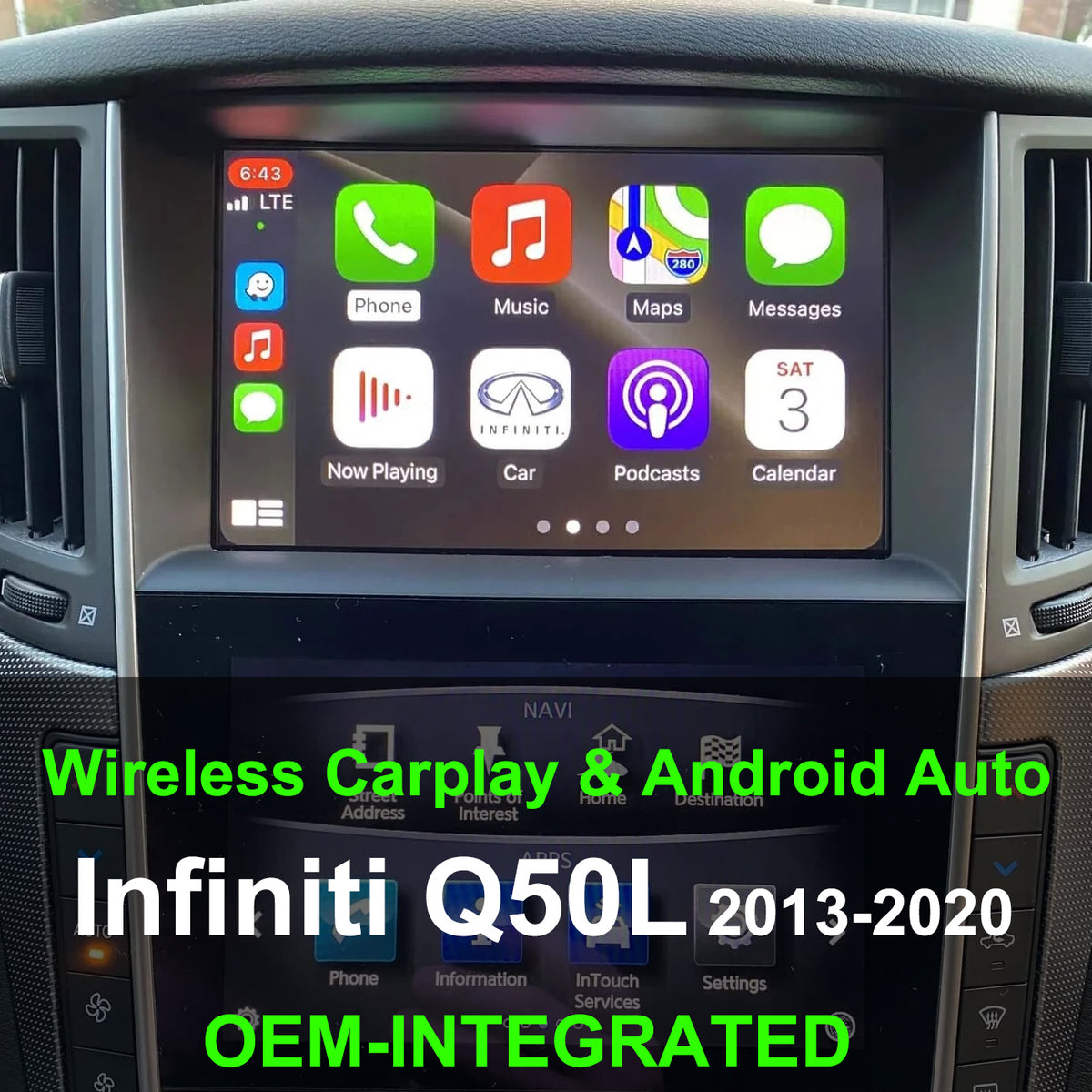 Module Apple Carplay et Android Auto pour Infiniti Q50L 2013-2020 