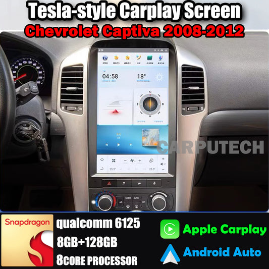 13.6" Qualcomm For Chevrolet Captiva 2008-2012 Car Radio Stereo Carplay Upgrade Tesla Style Screen Android Auto GPS Navigation Multimedia Player