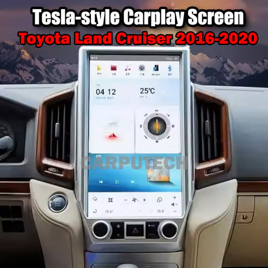 13.6" Qualcomm For Toyota Land Cruiser 2016-2020 Car Radio Stereo Carplay Upgrade Tesla Style Screen Android Auto GPS Navigation Multimedia Player