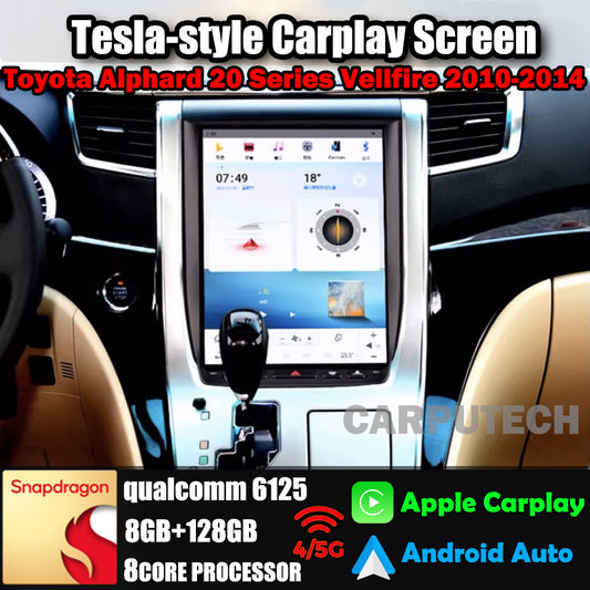 12,1 Zoll für Toyota Alphard 20 Serie/Vellfire 2010-2014 Autoradio Stereo Carplay Upgrade Tesla Style Bildschirm Android Auto GPS Navigation Multimedia Player