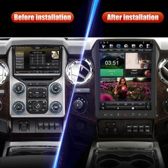 Autoradio de style Tesla ANDROID PX6 12,1 pouces Navigation GPS Unité principale ANDROID pour Ford F250 F350 F450 F650 SUPER DUTY 2009 + CAR MULT