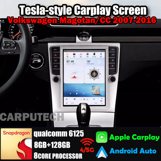 10.4" For Volkswagen Magotan/CC 2007-2016 Car Radio Headunit Stereo Carplay Upgrade Tesla Style Screen Android Auto GPS Navigation Multimedia Player