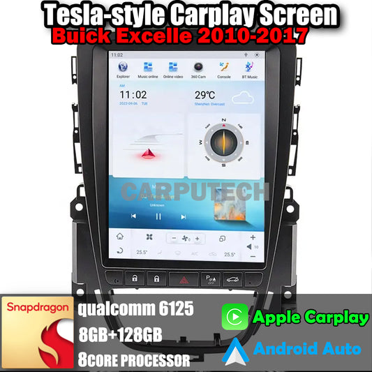 10.4" For Buick Excelle 2010-2017 Car Radio Headunit Stereo Carplay Upgrade Tesla Style Screen Android Auto GPS Navigation Multimedia Player