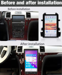 13.6" Qualcomm For Cadillac Escalade 2006-2015 Car Radio Stereo Carplay Upgrade Tesla Style Screen Android Auto GPS Navigation Multimedia Player