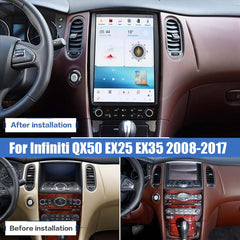 12.1" Qualcomm pour Infiniti EX30 2008-2017 Autoradio Stéréo Carplay Mise à Niveau Écran Style Tesla Android Auto Navigation GPS Lecteur Multimédia 