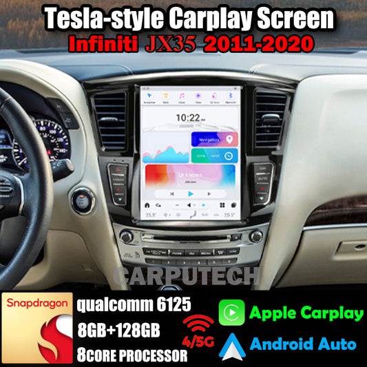 12.1" Qualcomm For Infiniti JX35 2011-2020 Car Radio Stereo Carplay Upgrade Tesla Style Screen Android Auto GPS Navigation Multimedia Player