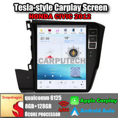 12.1" For HONDA CIVIC 2012 Car Radio Headunit Stereo Carplay Upgrade Tesla Style Screen Android Auto GPS Navigation Multimedia Player