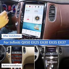 12.1" Qualcomm pour Infiniti EX30 2008-2017 Autoradio Stéréo Carplay Mise à Niveau Écran Style Tesla Android Auto Navigation GPS Lecteur Multimédia 