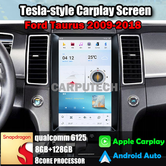 Autoradio 13,6" pour Ford Taurus 2009-2018, unité centrale stéréo Carplay, mise à niveau, écran de style Tesla, Android Auto, navigation GPS, lecteur multimédia