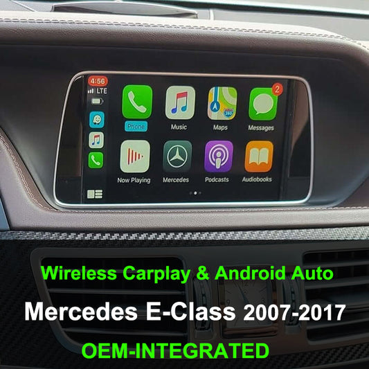 Wireless Carplay Android Auto for Mercedes Benz E Class 2007-2022 with Mirror Link AirPlay Car Play Functions