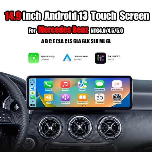 14.9inch Android 13 Car Stereo Radio for Mercedes Benz A B C E CLA CLS GLA GLK SLK ML GL | Apple Carplay & Android Auto