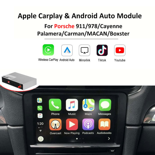 Pour Porsche 911 / 978 Cayenne Palamera Carman MACAN Boxster 2010-2018 | Module Apple Carplay et Android Auto 