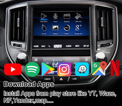 Module d'interface vidéo sans fil Apple Carplay / Android de Carputech pour Toyota Crown 2013-2021 AWS210 215 204 avec YT, NF, Google Play LX570 GX460