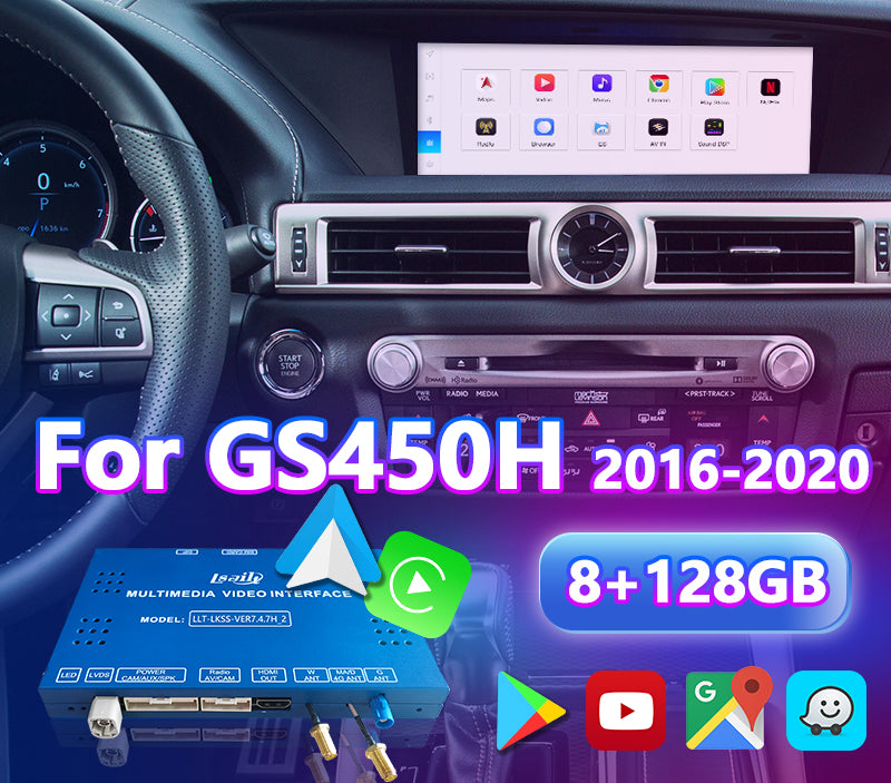 Interface vidéo Android Carputech pour Lexus GS450h GS350 GS200t GS300h GSF GS 2015-2020