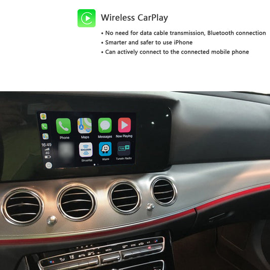 Drahtloses CarPlay AndroidAuto Smart-Modul für Mercedes-Benz W213 7 8 Zoll 12,3 Zoll Bildschirm 5G NTG 5.5 Mirroring