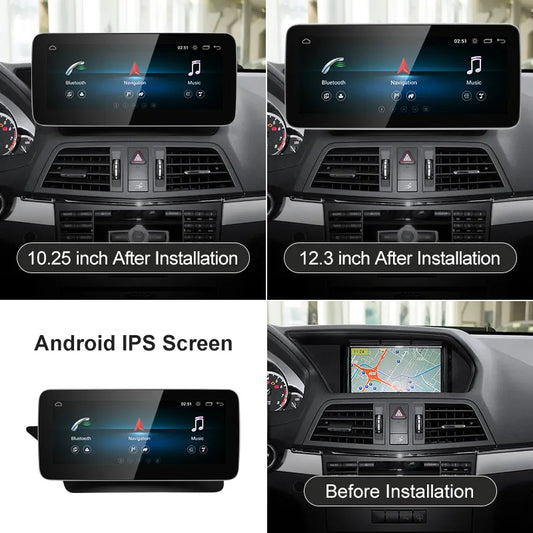 Pour Mercedes Benz Classe E Coupé A207 C207 | Snapdragon665 12,3 pouces Sans fil CarPlay AUTO Android13 Voiture GPS Stéréo Multimédia Autoradio 